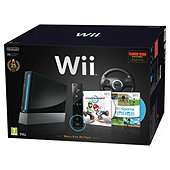 Nintendo Wii Black Limited Edition with Wii Sports, Mario Kart, Black 