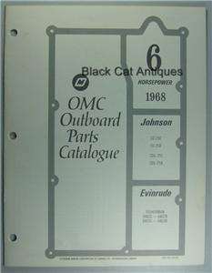Original 1968 OMC Parts Catalog 6 HP Johnson/Evinrude NOS  