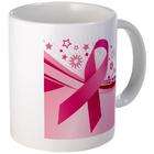 Artsmith Inc Mug (Coffee Drink Cup) Cancer Pink Ribbon Waves