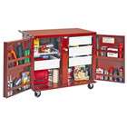 JOBOX 676996 Rolling Work Bench with 4 Drawers, 1 Shelf & 6 Casters