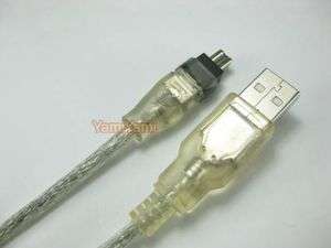 USB Male To Firewire iEEE 1394 4 Pin P M iLink Adapter Cable Cord For 