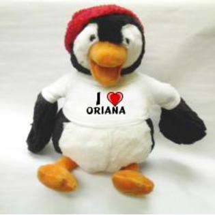 Chubbs Plush Penguin Toy with I Love Oriana T Shirt  SHOPZEUS Toys 
