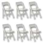 WWE Set of 6 Grey Folding Chairs for Wrestling Action Figures