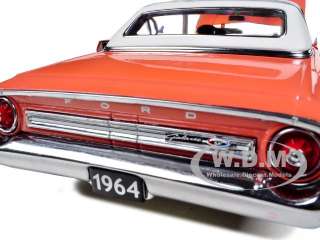 1964 FORD GALAXIE 500 XL HARDTOP SAMOAN CORAL/WHITE 1/18 BY SUNSTAR 