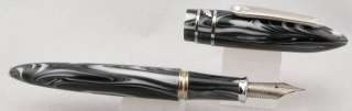 Stipula Model T Graphite & Silver Fountain Pen   Medium Titanium Nib 