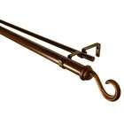   Hardware Hook Double Curtain Rod in Antique Gold   Size 48   86