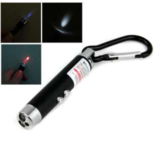 in 1 Laser Pointer 2 LED Flashlight UV Torch Keychain New  