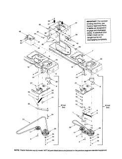 MTD Lawn tractor Frame/drive belt/transmis  Parts  Model 