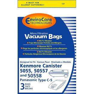   Canister Vacuum Bags, fits 5055, 50557, 50558, 3pk. 