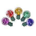 Vickerman Set of 25 Multi Colored LED G40 Tinsel Christmas Lights 
