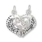   Heart Shaped Mother/Daughter Break Away Charm 925 Sterling Silver