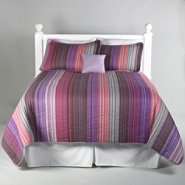 Essential Home Amethyst Ombre Quilt 5 Piece Bedding Set 
