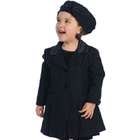 Angels Garment Toddler Girls Black Coat Hat Outerwear Set 4T