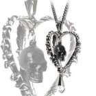 Alchemy Of England   Pendants & Necklaces Heart with Danling Black 