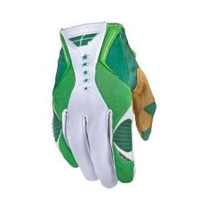   Racing Youth Kinetic Gloves   2009   Youth 3/Green/White Automotive