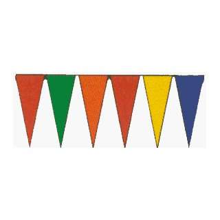  60ft Multi Color Day Glo Pennant Streamer 