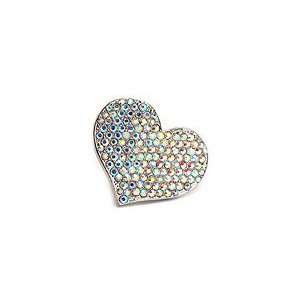  Jersey Bling HUGE Rhinestone & Crystal Heart Ring Jewelry
