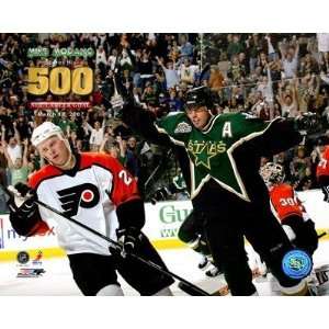 Mike Modano 500th Goal (3/13/07) with Overlay Finest LAMINATED Print 