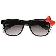   Ladies Retro Fashion Hello Kitty Sunglasses w/ Bow and Whiskers  
