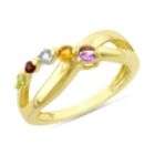 GOS Lab Created Multi Colored Sapphire Journey Ring
