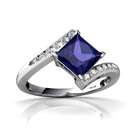 Jewels For Me Alexandrite Bypass Ring 14K White Gold Lab Created 
