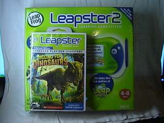 Leapster 2 Learning Game System & Dinosaurs Game Combo Leapfrog MIB 