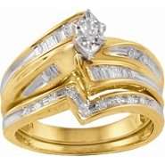 cttw Marquise Diamond Center Bridal Set in 10K Yellow Gold at 