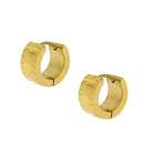  Stainless Steel Goldtone Hoop Earrings