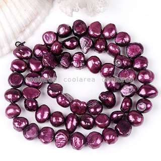Str Purple Cultured Freshwater Pearls Nugget Bead 7 8mm  