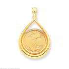 FindingKing 14K Yellow Gold Bezel for 1/4oz American Eagle Coin