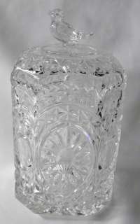 Hofbauer Byrdes Tall Crystal Glass Jar & Lid  