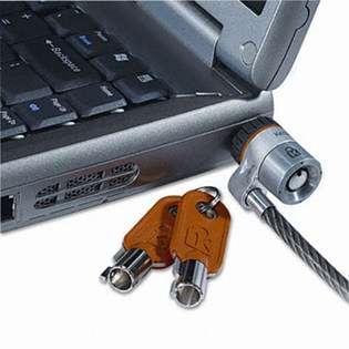 Kensington Laptop Computer Microsaver Security Cable w/Lock, White 