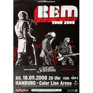  R.E.M.   Live HH 2008   CONCERT   POSTER from GERMANY 