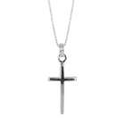  Sunstone Sterling Silver Marquise Cross Necklace