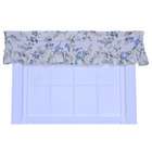 Ellis Curtain Kitchen Willow Floral Ruffled Valance Curtains in Blue