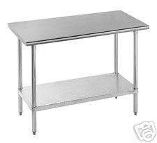 COMMERCIAL KITCHEN STAINLESS STEEL WORK TABLE 24 X 72  