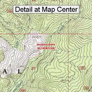   Topographic Quadrangle Map   Hemlock Butte, Idaho (Folded/Waterproof