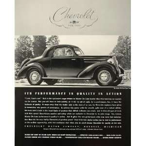  1935 Print Ad Chevrolet Master De Luxe Sport Coupe Car 