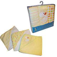 SpaSilk Hooded Towel Set   Yellow Duck   3 Pack   SpaSilk   BabiesR 