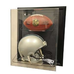  New England Patriots Full Size Helmet and Football Display 