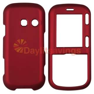 For Verizon LG Cosmos VN250 Red Rubber Hard Case Cover  