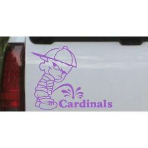   Cardinals Car Window Wall Laptop Decal Sticker    Purple 14in X 11.2in