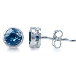   has 925 trademark london blue topaz 925 silver stud earrings er0071272
