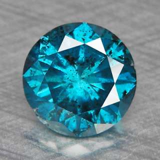 81cts,5.9mm Round Fancy Blue Natural Loose Diamond  