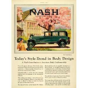 1927 Ad Nash Motor Car Automobile Vehicle Tree Blossom Sedan Home 