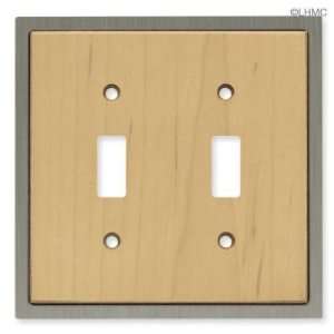  Brainerd Double Switch Wall Plate #64557 Maple/satin 