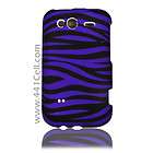 New MetroPCS metro PCS HTC Wildfire S Purple Zebra Design Snap Case 