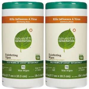  Seventh Generation Disinfecting Wipes, 70 ct 2 pack 