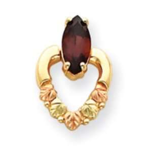  10k Tri color Black Hills Gold Garnet Earrings Jewelry