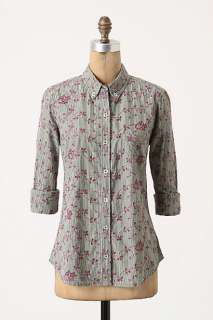 Embroidered Eyelet Buttondown   Anthropologie